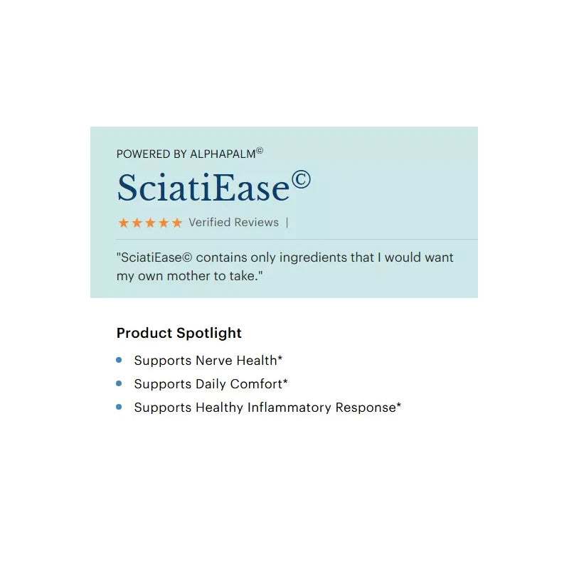 SciatiEase Supports Sciatic Nerve Health NEW 120 Capsules