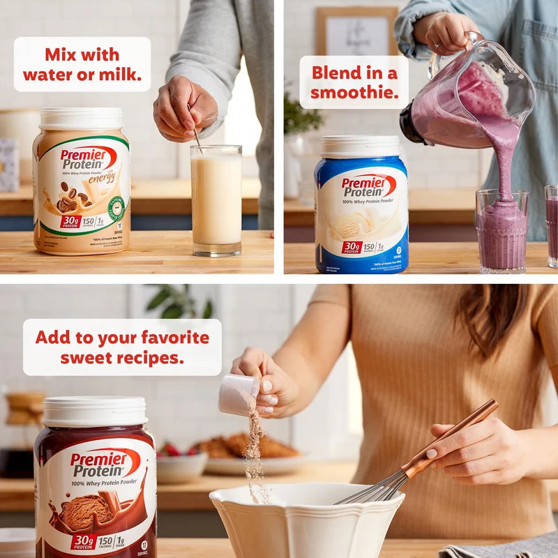 Premier Protein Premier Protein Powder, Chocolate Milkshake, 30g Protein, 1g Sugar, 100% Whey Protein, Keto Friendly, No Soy Ingredients, Gluten Free, 17 Servings, 24.5 Ounce (Pack of 1)