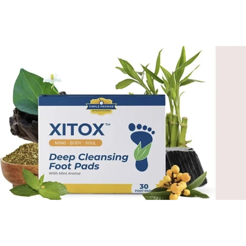 Xitox Deep Cleansing Detox Foot Pads Qty 30 Body Pain Control Sleep Aid Sealed