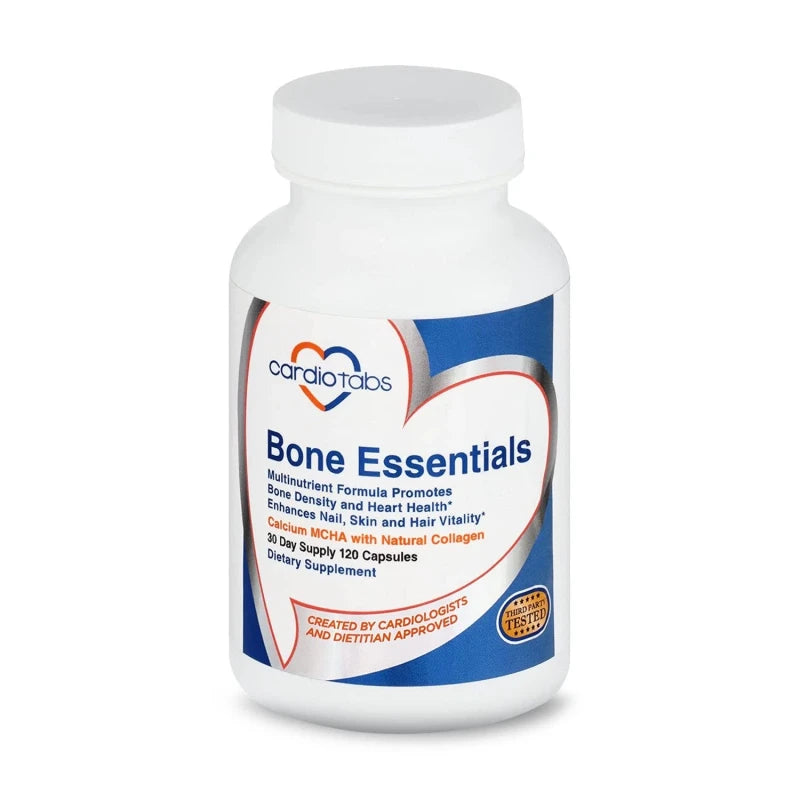 Cardiotabs Bone Essentials with MCHA & Collagen Calcium Supplement w/Calcium ...