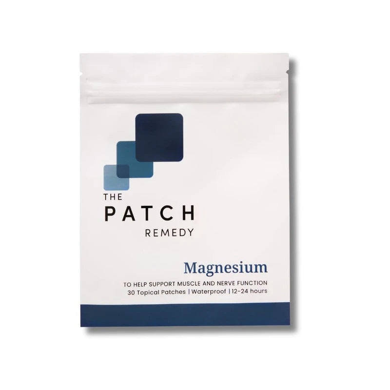 The Patch Remedy Magnesium Patches Magnesium Glycinate | 30 Topical Patches | Waterproof | 100% Magnesium Glycinate | Last 12-24 Hours