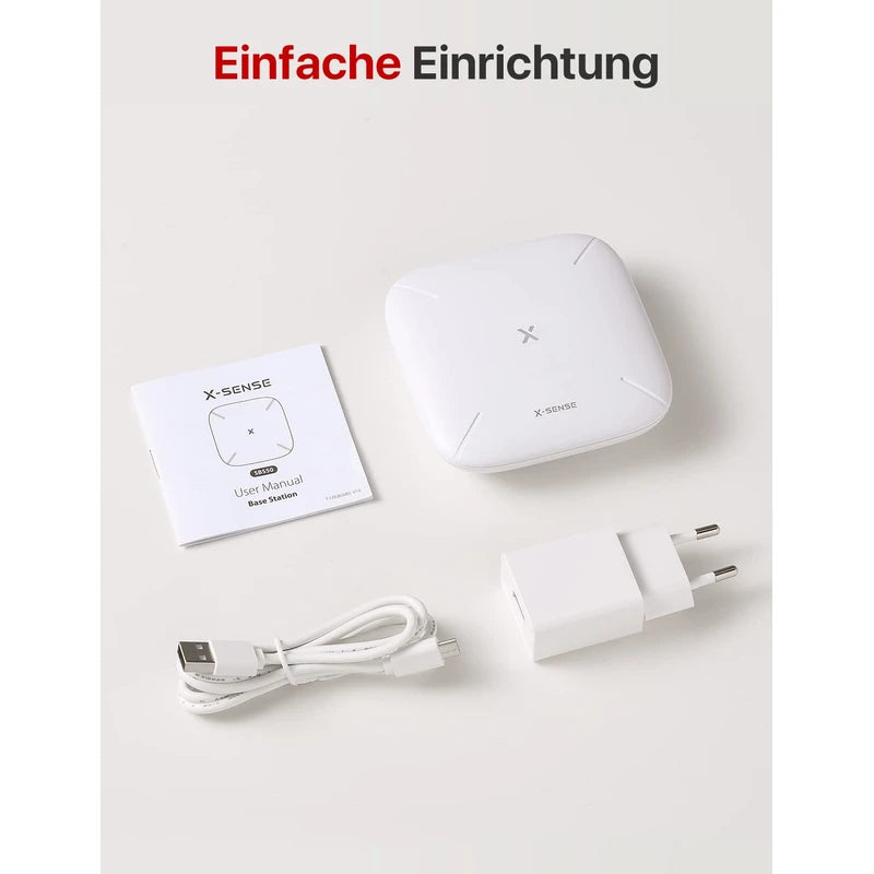 X-Sense Smart Home Base Station - Compact Design, Requires 2.4GHz Wi-Fi, with 2-in-1 Button for Mute/Pairing, Model SBS50