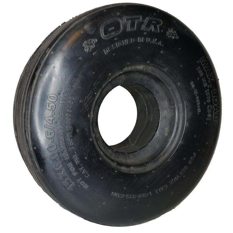 Kubota 15x6.00-6 Rib flat free solid TIRE some Kubota Zero turn riding mowers 15/6.00-6
