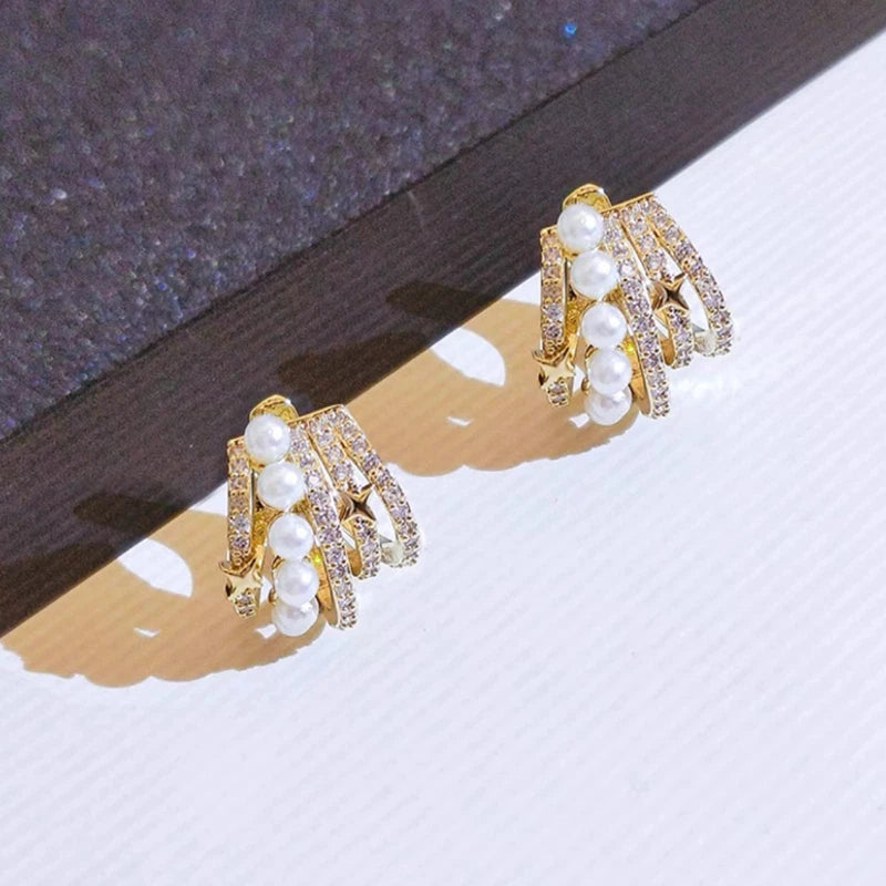 Astennu Lymphvity Auriculotherapy White Onyx Ear Cuff Slimio Auricular Rowline Earrings Earacupressure White Onyxes Detoxiear Cuffs Lymphatic Drainage Earrings Non Pierced Clip on Ear Cuffs