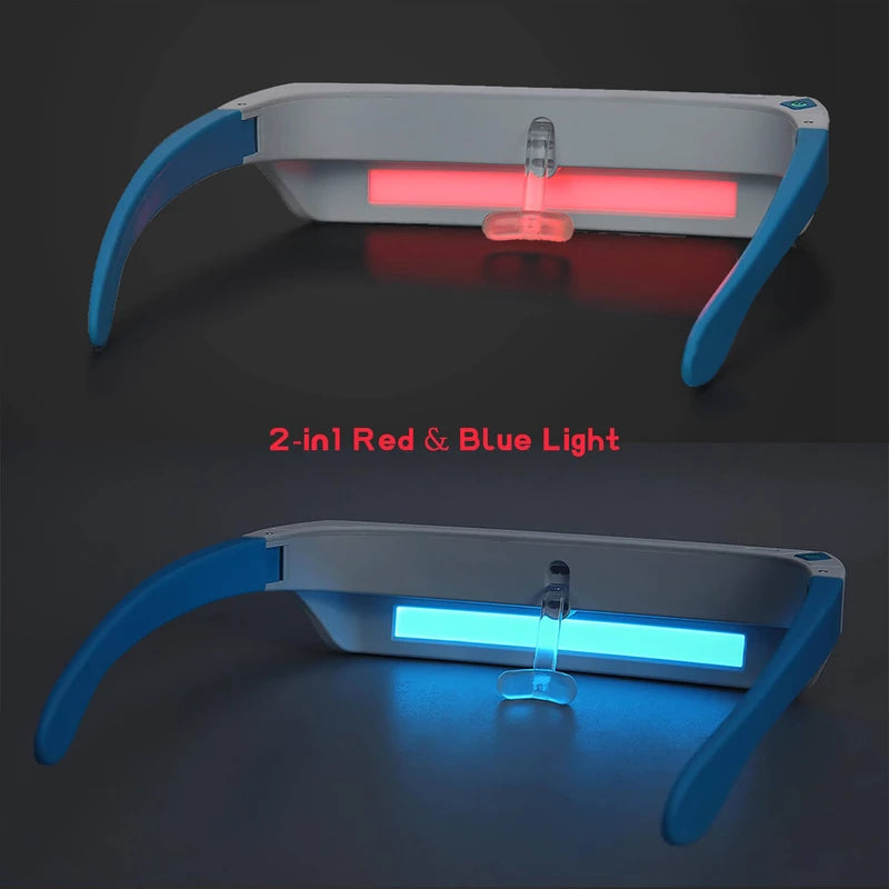 Red Light Therapy Glasses for Eye Health and Vision Improvement, Wearable Blue Light Therapy Glasses - Natural Good for Sleep, Seasonal Mood Disorders & Jet Lag