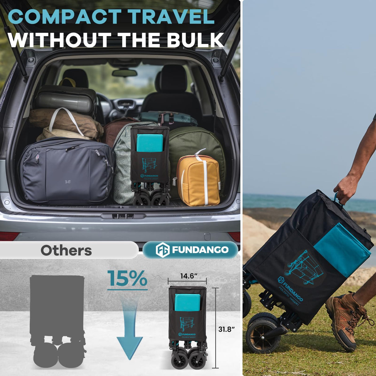 FUNDANGO 660L Double Decker Wagon with Tailgate and High Extender