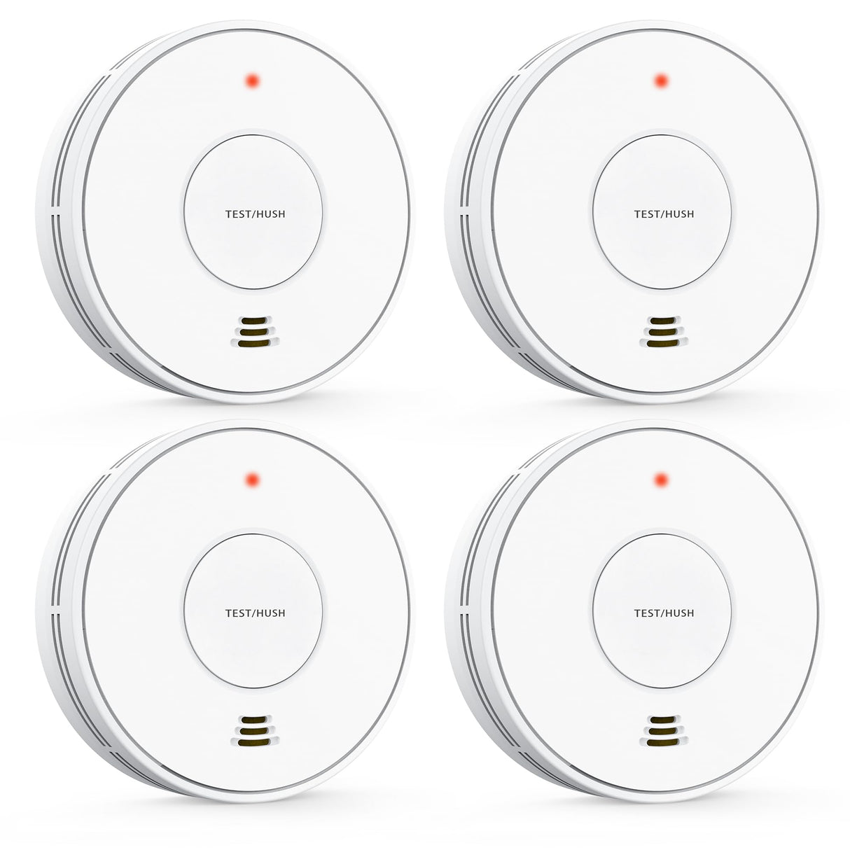 KARUOTOP 10-Year Battery Smoke and Carbon Monoxide Detectors, Fire Alarm CO Detector with Large Test/Silence Button, Easy Adhesive or Screw Mount, 4-Pack