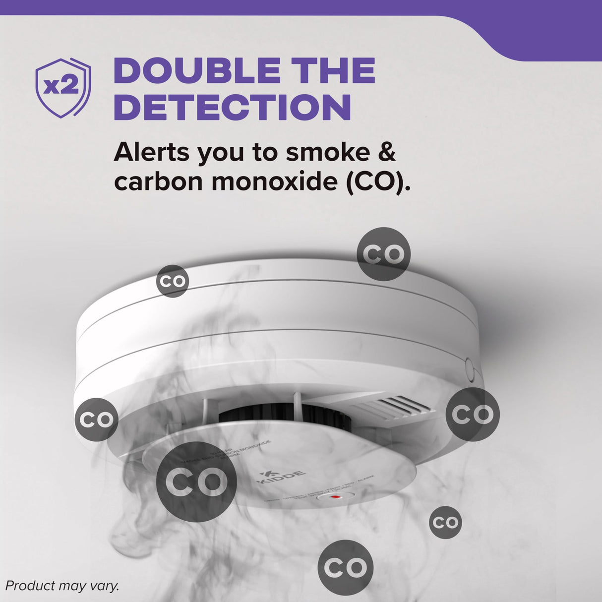 Kidde Smoke and Carbon Monoxide Detector, AA Battery Powered with LED Status Lights, 85 dB Alarm, 5 inches, 3-Pack