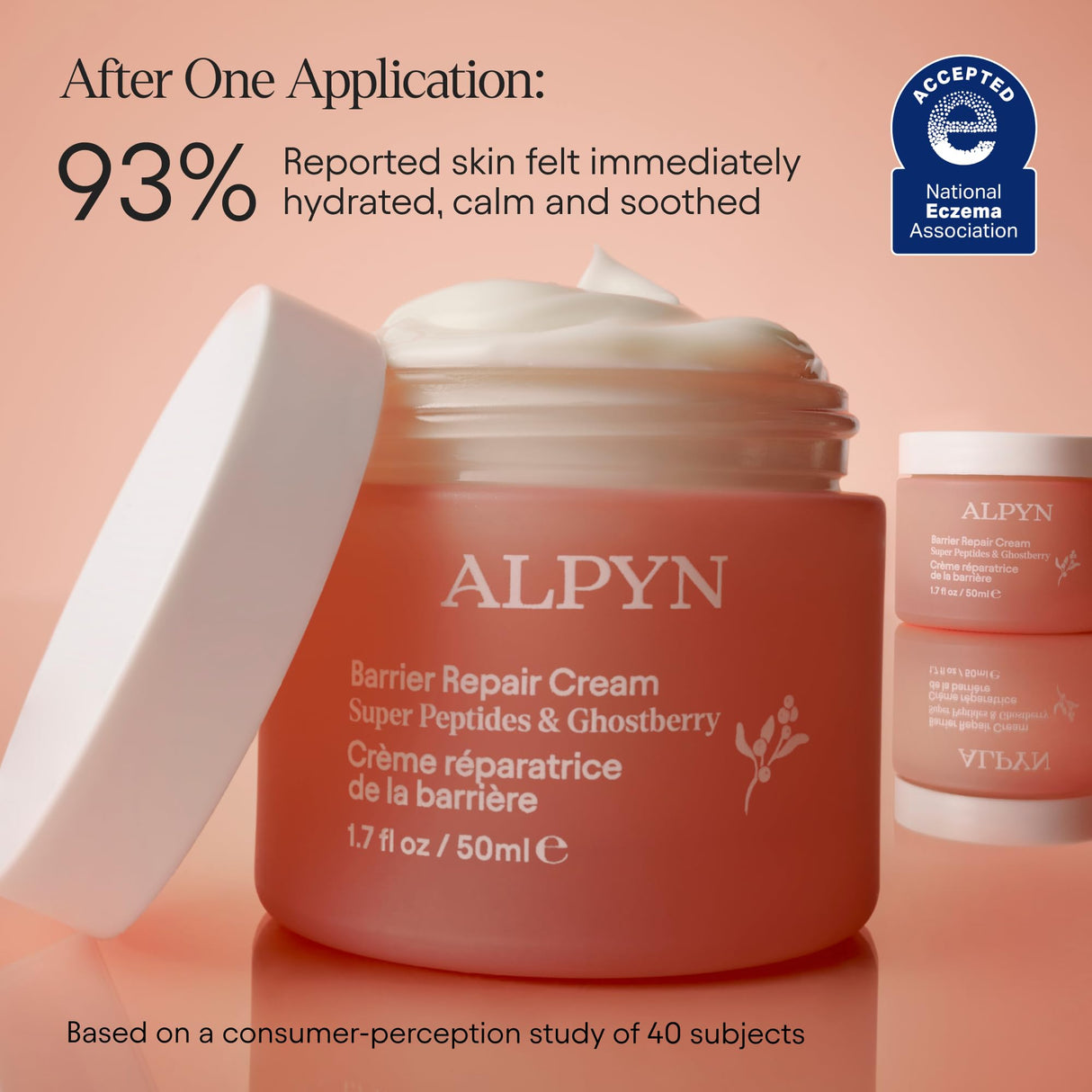 Alpyn Super Peptide & Ghostberry Moisturizer for Eczema, Barrier & Wrinkle Repair | Calm & Soothe Against Redness & Irritation | 1.7 oz / 50 ml