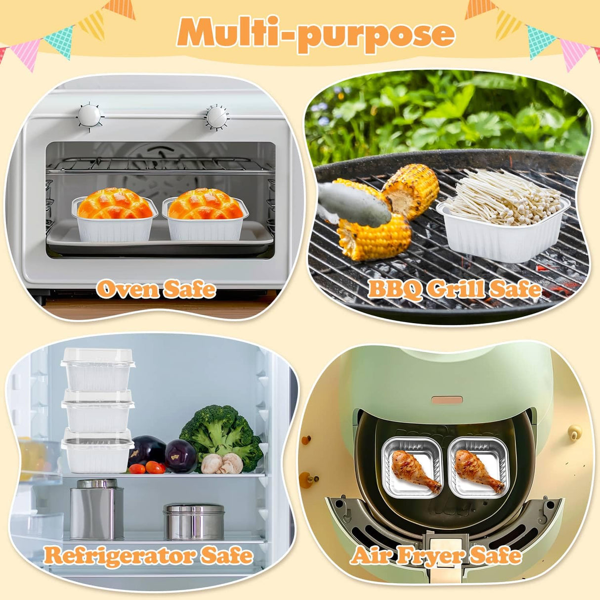 60 Pack 10oz Mini Disposable Cake Pans with Lids, Aluminum Foil Square Baking Cups, 4.4x4.4 Large Baking Cake Tins Cup Cake Containers with Lids for Thanksgiving Christmas Individual Cakes