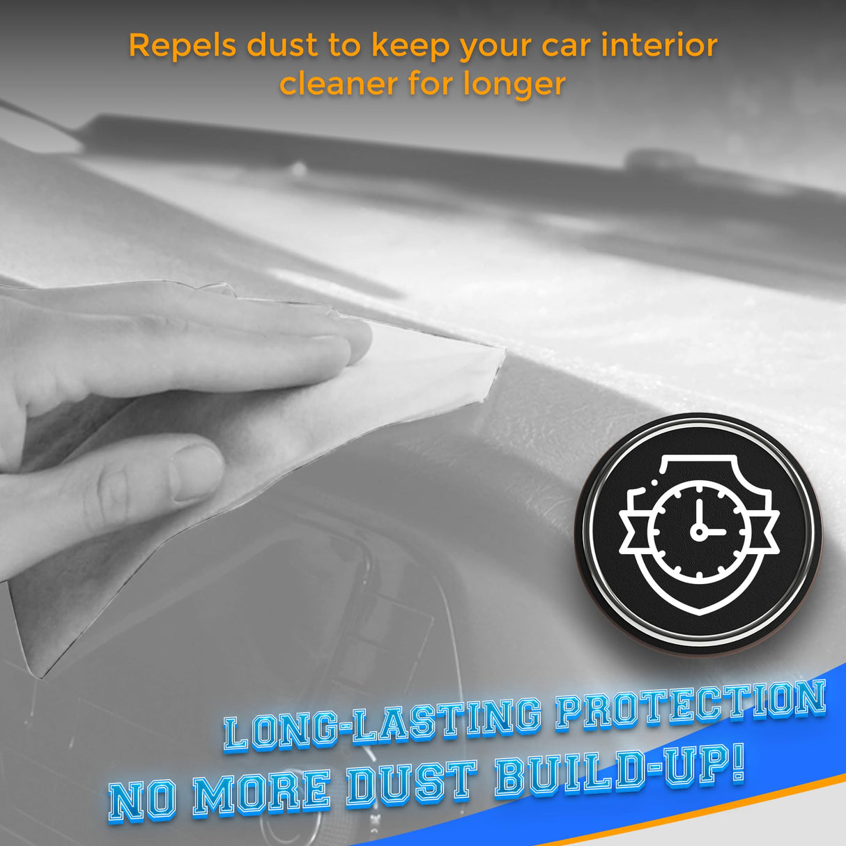 MAX MANUFACTURING Car Wash Wipes with Refreshing Lemon Scent, Pack of 100 Individually Wrapped Wipes, Dashboard Car Accessories Travel Essentials