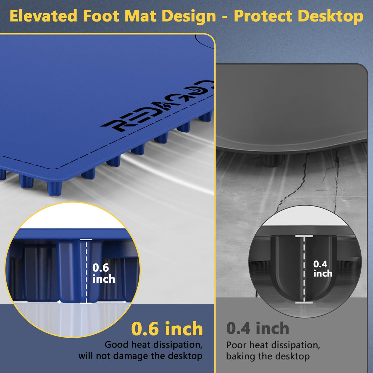 Food Warming Mat with 3-Zone Heating Mode, Redagod Electric Warming Tray with 9 Temperature & 8 Timer Settings, Hook and Roll Up Storage, Portable Countertop Food Heating Mat for Home Daily Use, Blue