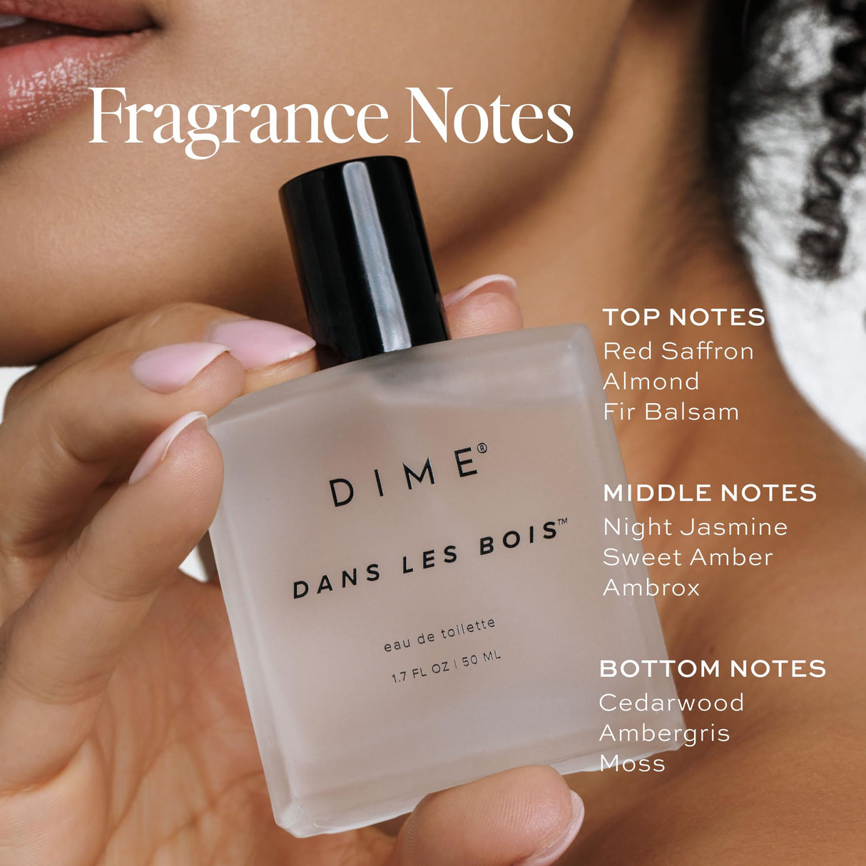 Dime Beauty Perfume Dans Les Bois, 1.7 oz / 50 ml - Feminine and Bold Scent, Hypoallergenic, Clean Perfume, Eau de Toilette For Women