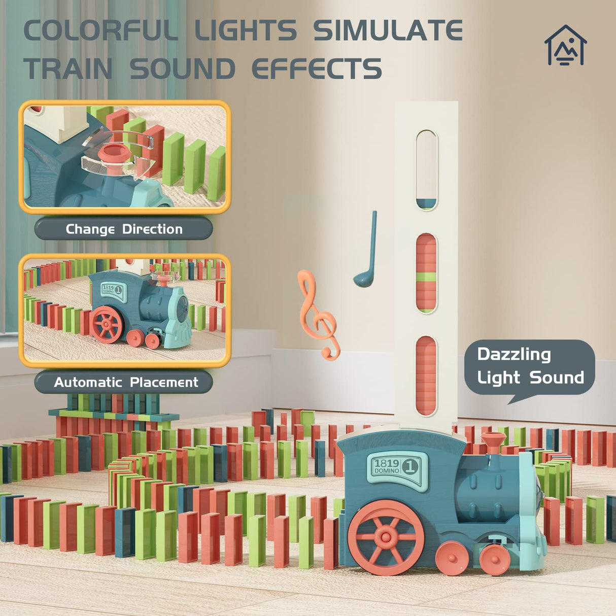 PREPHY Kids Games Domino Train Toys: Automatic Stacking Creative Game 3+ Year Old - Stem Montessori Toy for Boys 4-6 - Summer Autistic Christmas Birthday Gifts 5 6 Toddler Girls Ages 4-8 180PCS