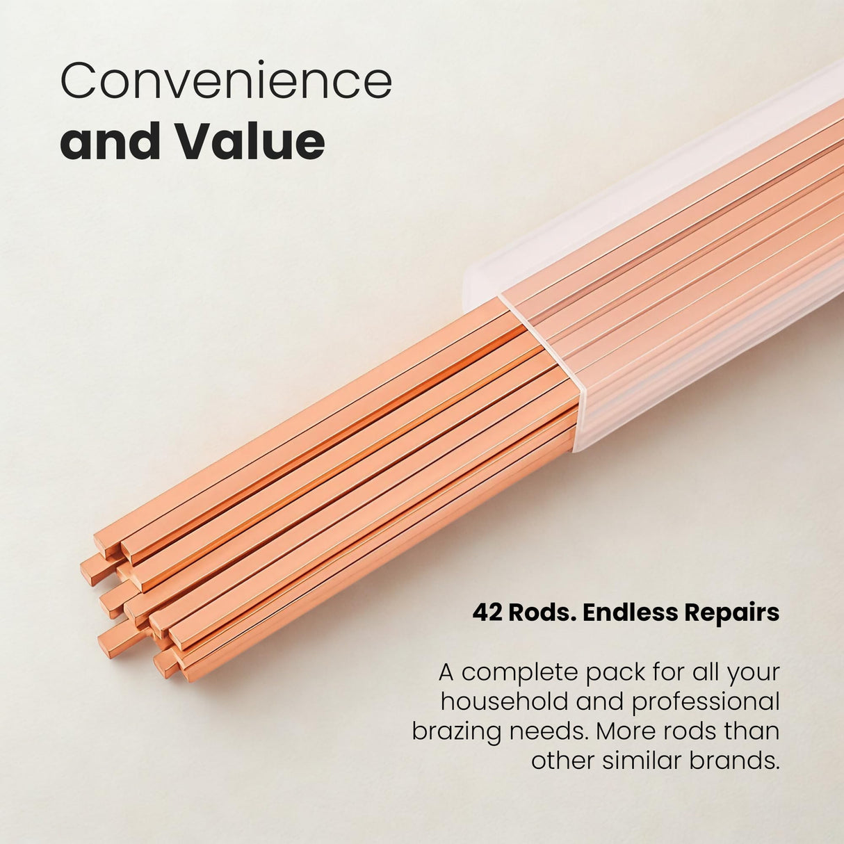 42 pcs Brazing Rods AWS BCuP-5 15% Silver Solder Phos Copper Brazing Alloy Flat Welding Rods 0.050"x1/8"x10" for HVAC, Refrigeration, and Industrial Applications