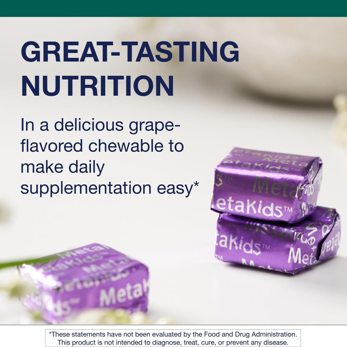 Metagenics MetaKids Multivitamin Soft Chews - Vitamins - Minerals - Phytonutrients - 60 Servings