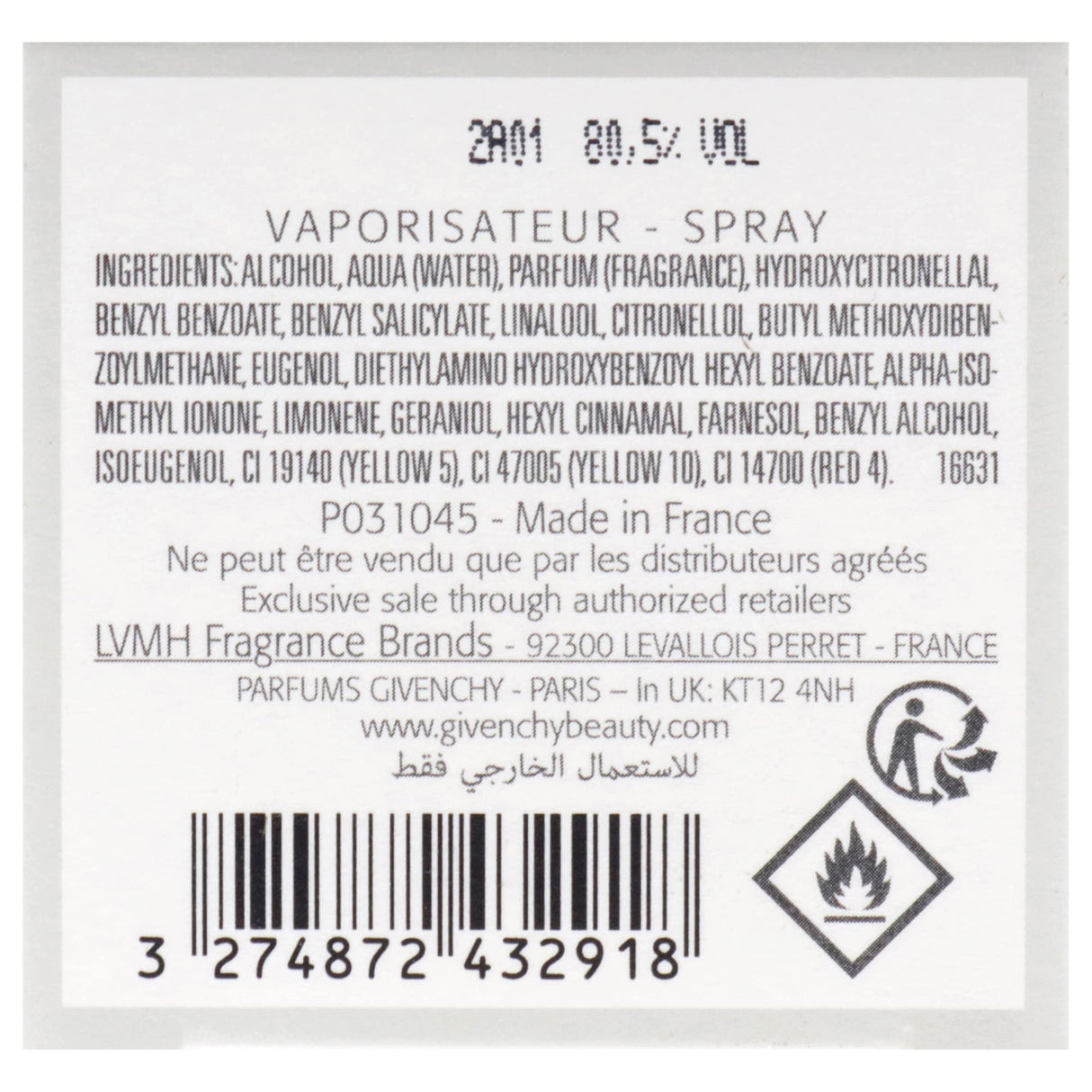 Givenchy Ysatis Eau De Toilette Spray For Women, 3.3 Fl Oz