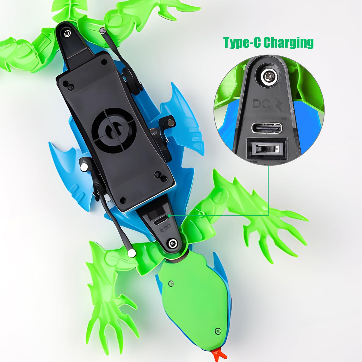 Wall Climbing Lizard, Robot Lizards Rechargeable Remote Control Car Toy RC Cars Toys for Kids RC Crawler for Boys & Girls Ages 6 & Up Halloween Christmas Birthday Gifts (Blue)