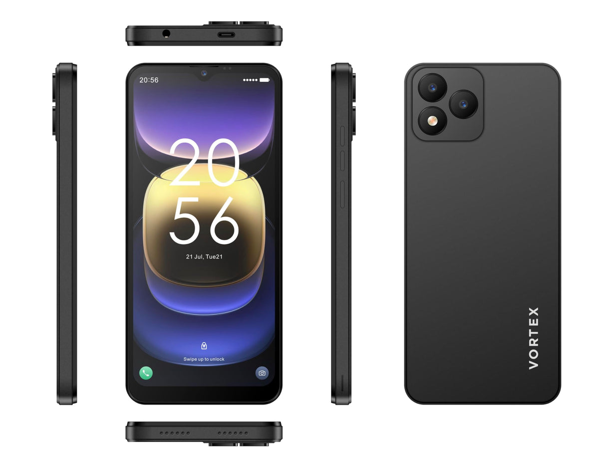 Vortex J24 | 2024 | All-Day Battery | GSM Unlocked | 6.5” Display | 3/32GB | 3000mAh | US Version | US Warranty | Black