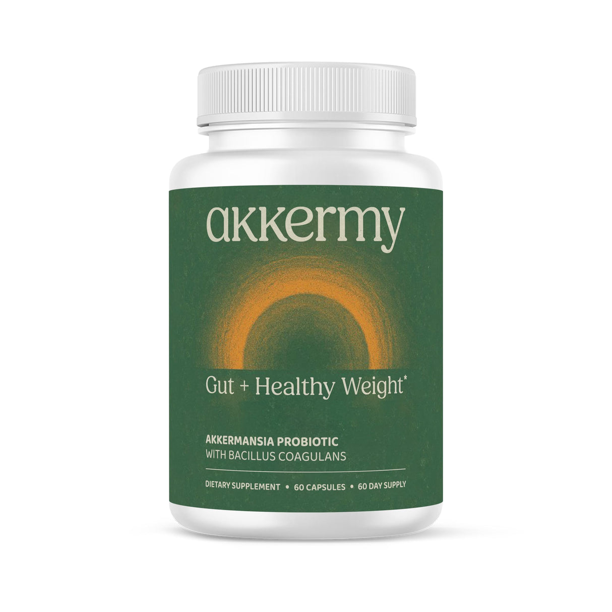 Akkermansia Probiotic for Healthy Weight | Naturally Increases GLP-1 | 60 Day Supply | Contains Bacillus Coagulans, Vitamins B2, D3 & Chromium | SIBO Friendly, Vegan & Gluten Free