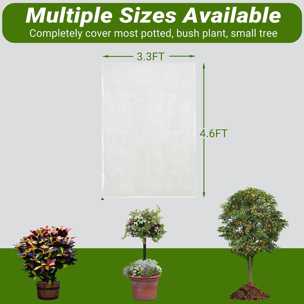 4 Pack Bird Netting Bags for Garden Protection, 3.3 x 4.6 FT Insect Barrier Mesh Covers with Zipper Drawstring, Fruit Tree Netting for Blueberry Bushes Tomatoes Vegetables and Outdoor Plants