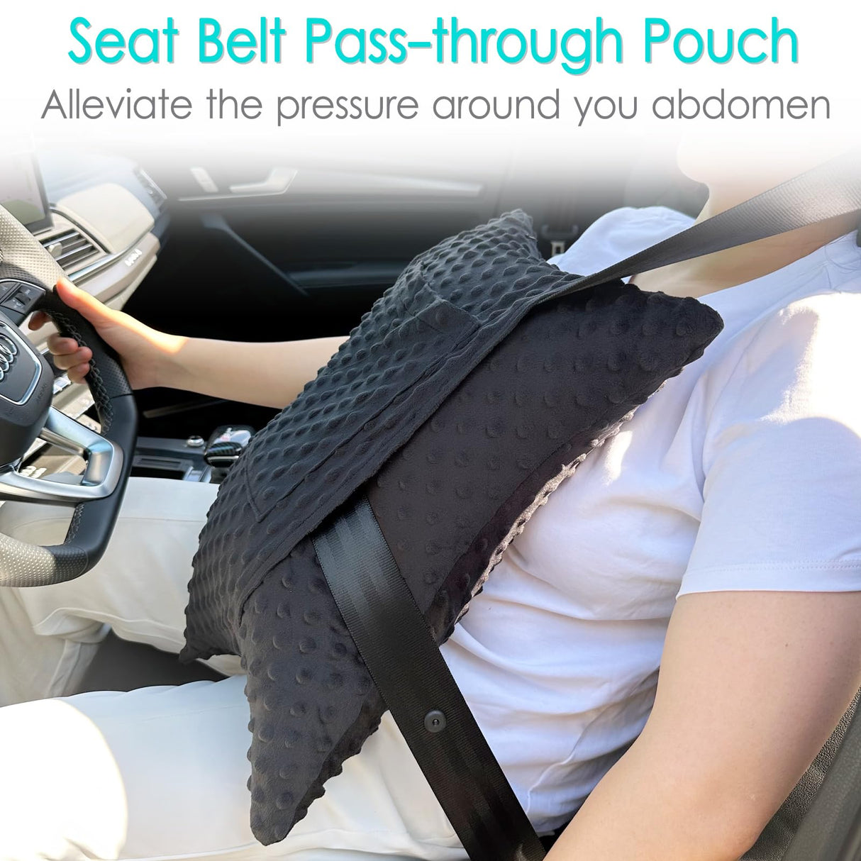 D. Cozy Star Shaped Hysterectomy Pillow with 2 Pockets for Abdominal Surgery Hysterectomy Recovery Must Haves Products Gifts Tummy Pillow with Hands Placement Pouch Minky Dot Black