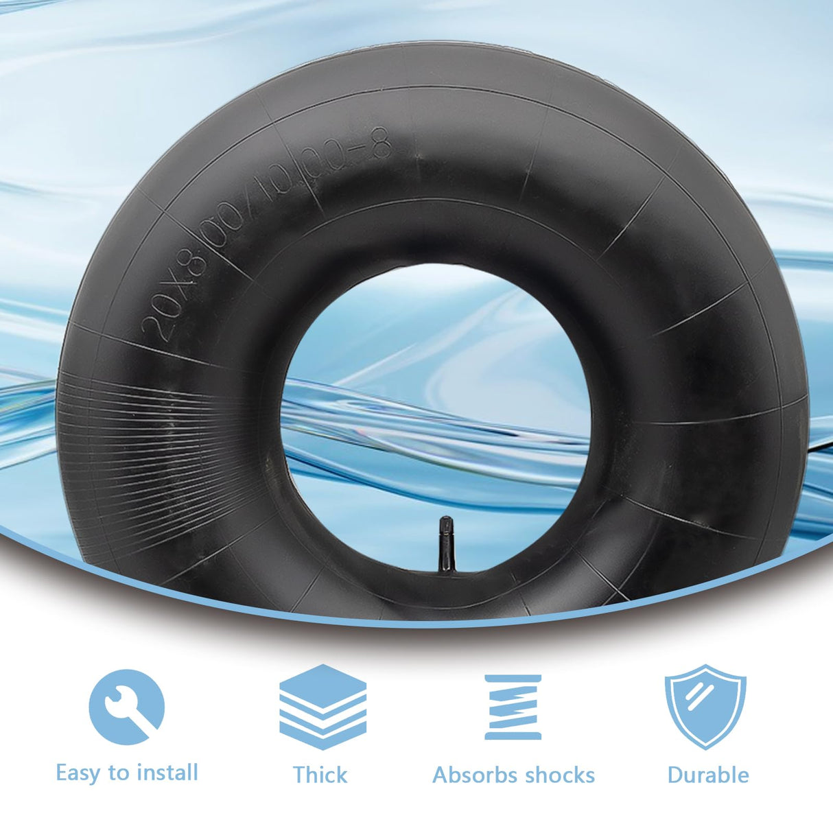 (2-Pack) 20x8.00/10.00-8 Tube 20x10.00-8 Tube - TR-13