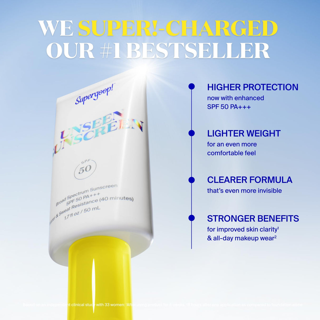 Supergoop! Unseen Sunscreen SPF 50 Invisible Sun Protection for Face (1.7 fl oz) + PLAY Everyday Lotion SPF 50 (18 fl oz) - Broad Spectrum Body & Face Sunscreen Recommended for Sensitive Skin