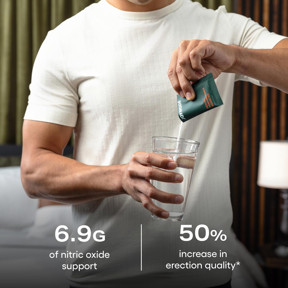 JOYMODE Performance Booster w/Arginine Nitrate, L-Citrulline, Vitamin C, and Ginseng - 30 Servings - Supports Nitric Oxide Blood Flow and Erection Quality