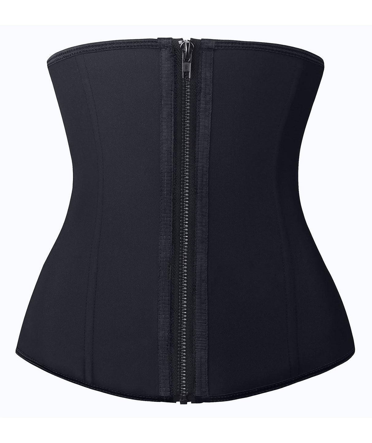 YIANNA Latex Waist Trainer for Women Tummy Control Zipper Underbust Waist Cincher Corset Hourglass Body Shaper Sport Girdle, YA2219-Black-M