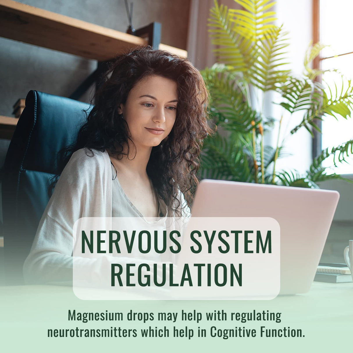 dilib Magnesium Glycinate 500mg - Liquid Magnesium Drops, Ashwagandha, L - Theanine, Chamomile - Calm & Stress Relief, Relaxation, Restful Sleep, Muscle Heart Health, Vegan - 2 Fl Oz (30 Days)