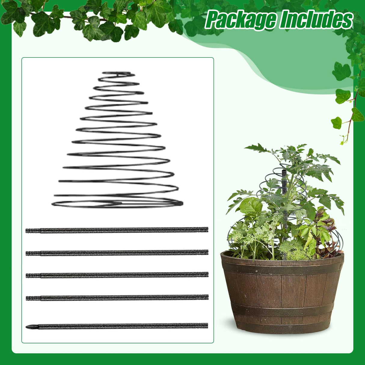 Trellis for Climbing Plants Outdoor, 73inch Tall Plants Trellis Support Metal Garden Trellis for Vegetables Flowers Plants Vine Support
