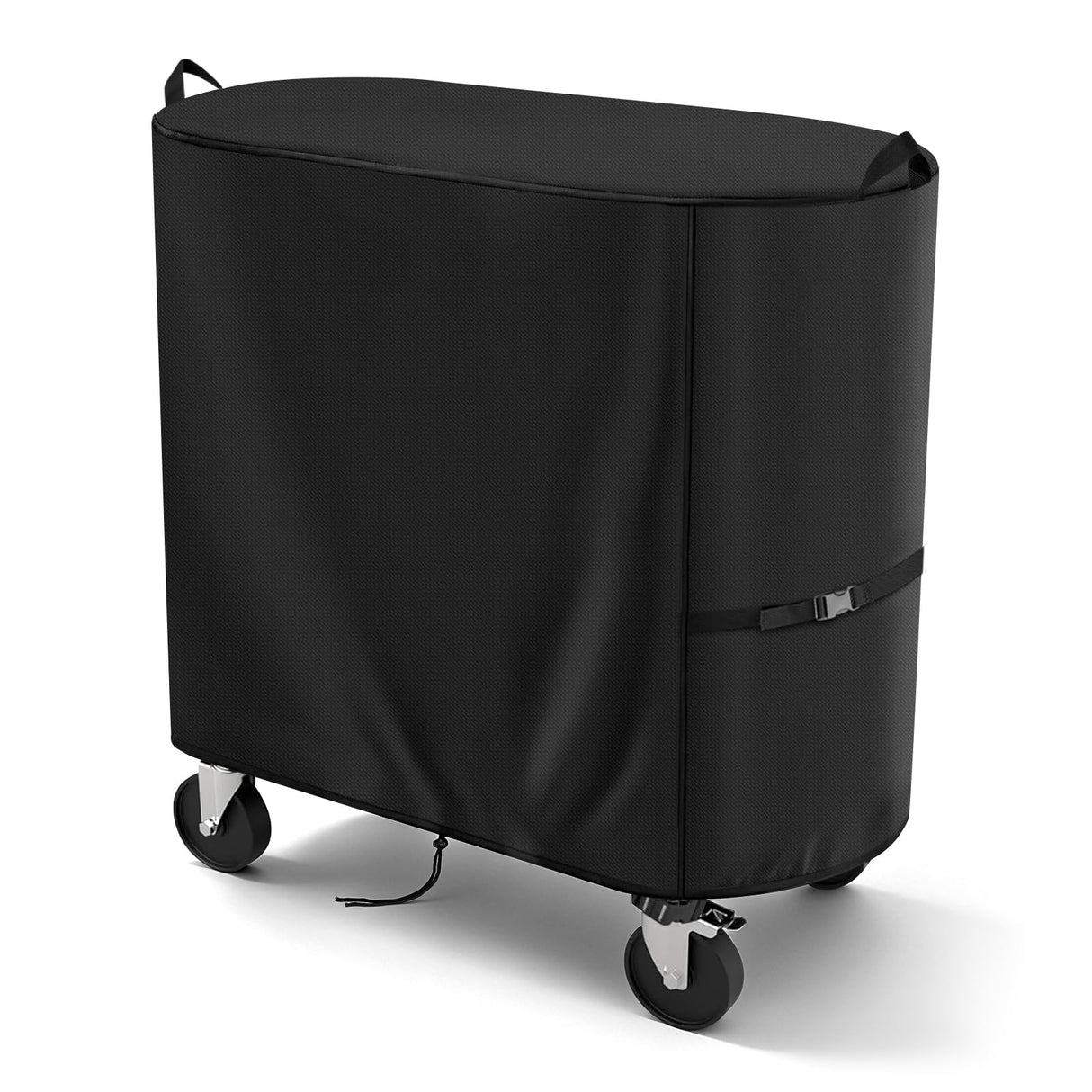Andacar Cooler Cart Cover for Permasteel 120-Qt Rolling Ice Chest, Waterproof Ice Chest Cart Cover Patio Cooler Covers Outdoor - 37.4"L×21.7"W×35"H, Black