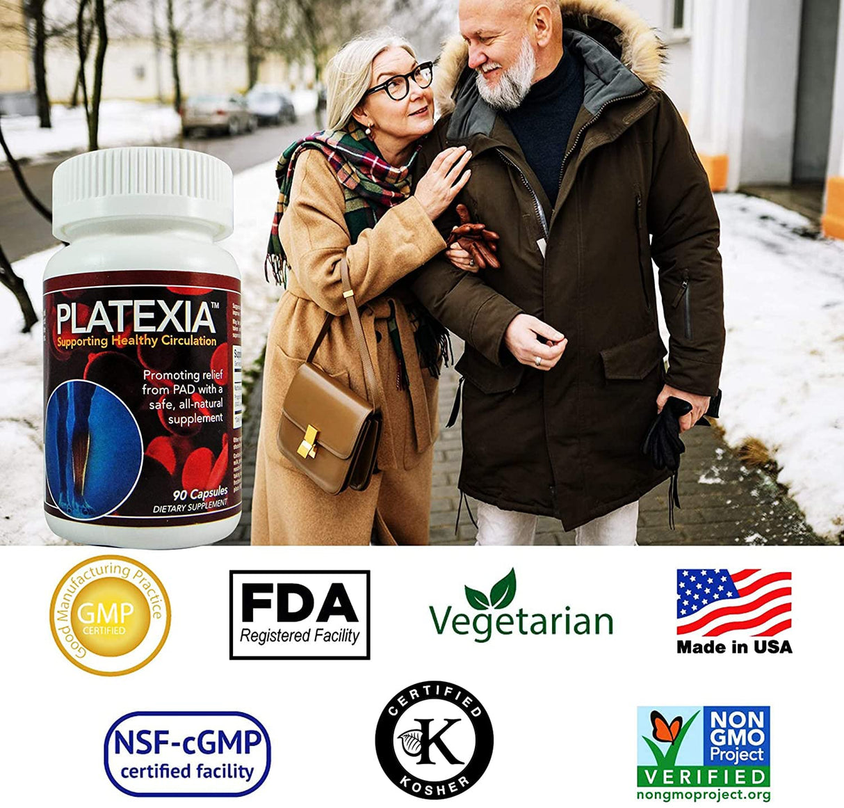 Vision Nutraceuticals Platexia with 3,000 FU Nattokinase NSP-2-90 Vegan Capsules - May Support Blood Circulation - Non-GMO & Kosher - 1 Capsule/Day, 3-Month Supply