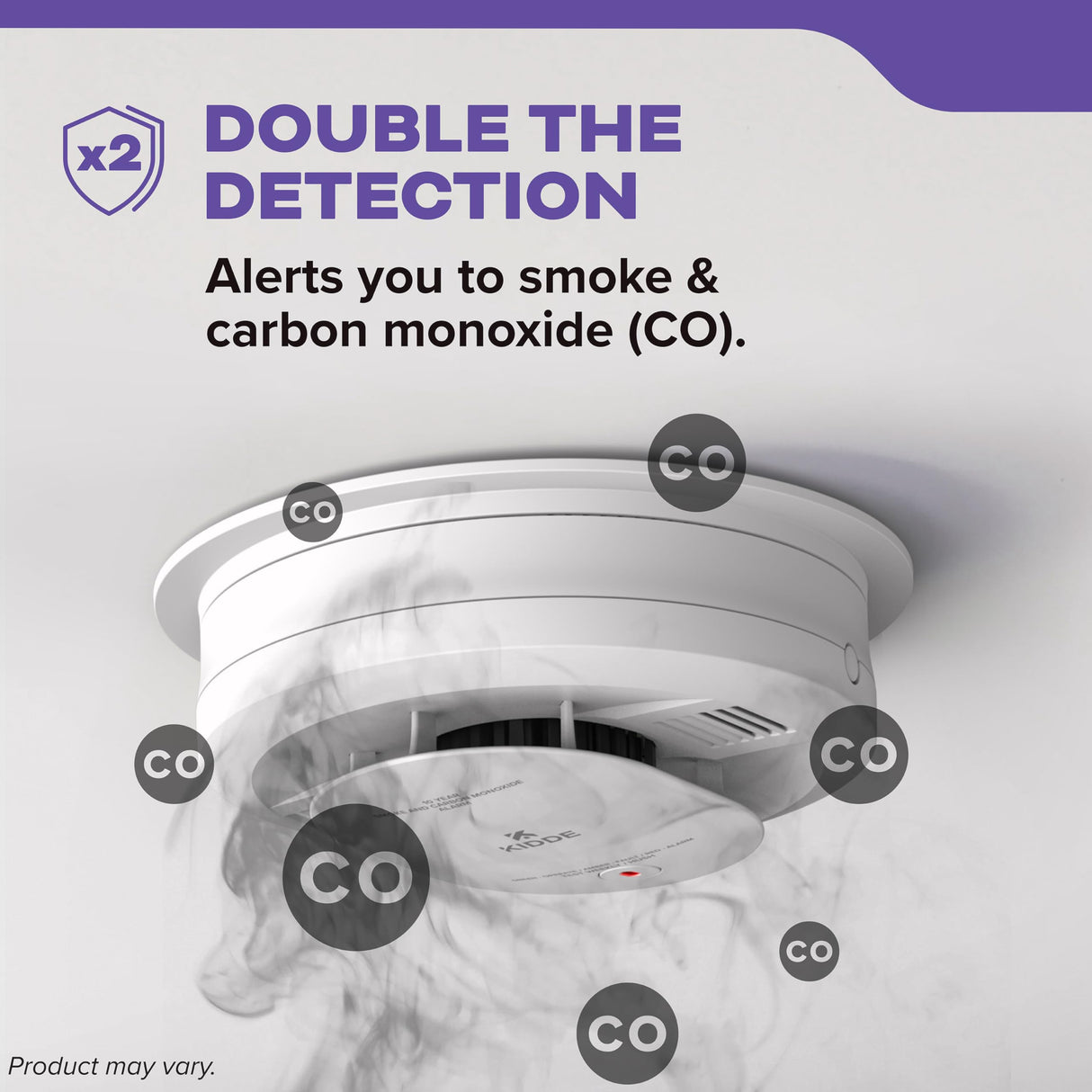 Kidde Hardwired Smoke & Carbon Monoxide Detector, AA Battery Backup Smoke Alarm, Interconnectable, LED Warning Light Indicators, 2 Pack