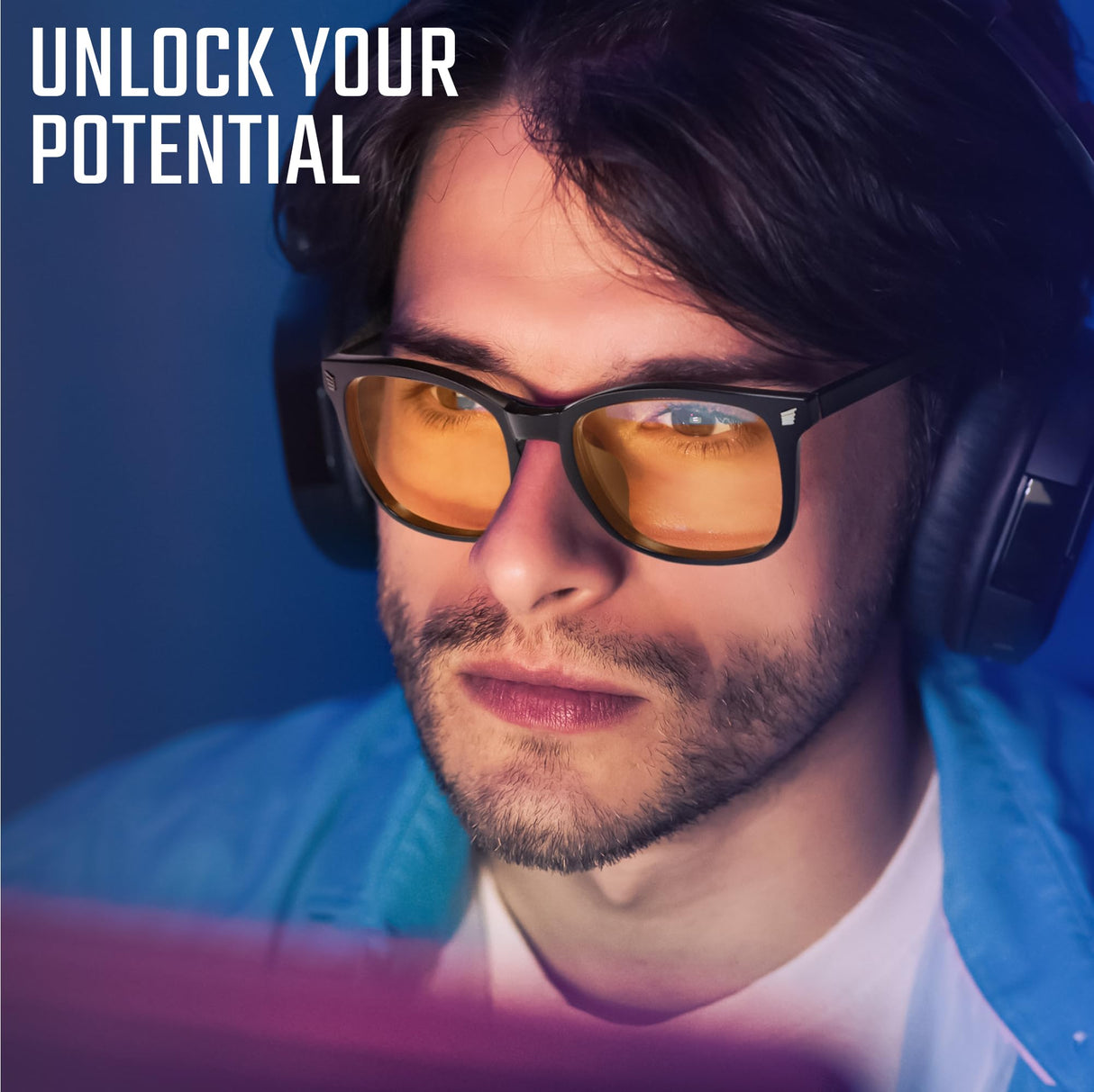 livho High Tech Blue Light Glasses - Advanced up to 99% Blue Light Blocking Computer Glasses - Anti Eyestrain & UV Glare