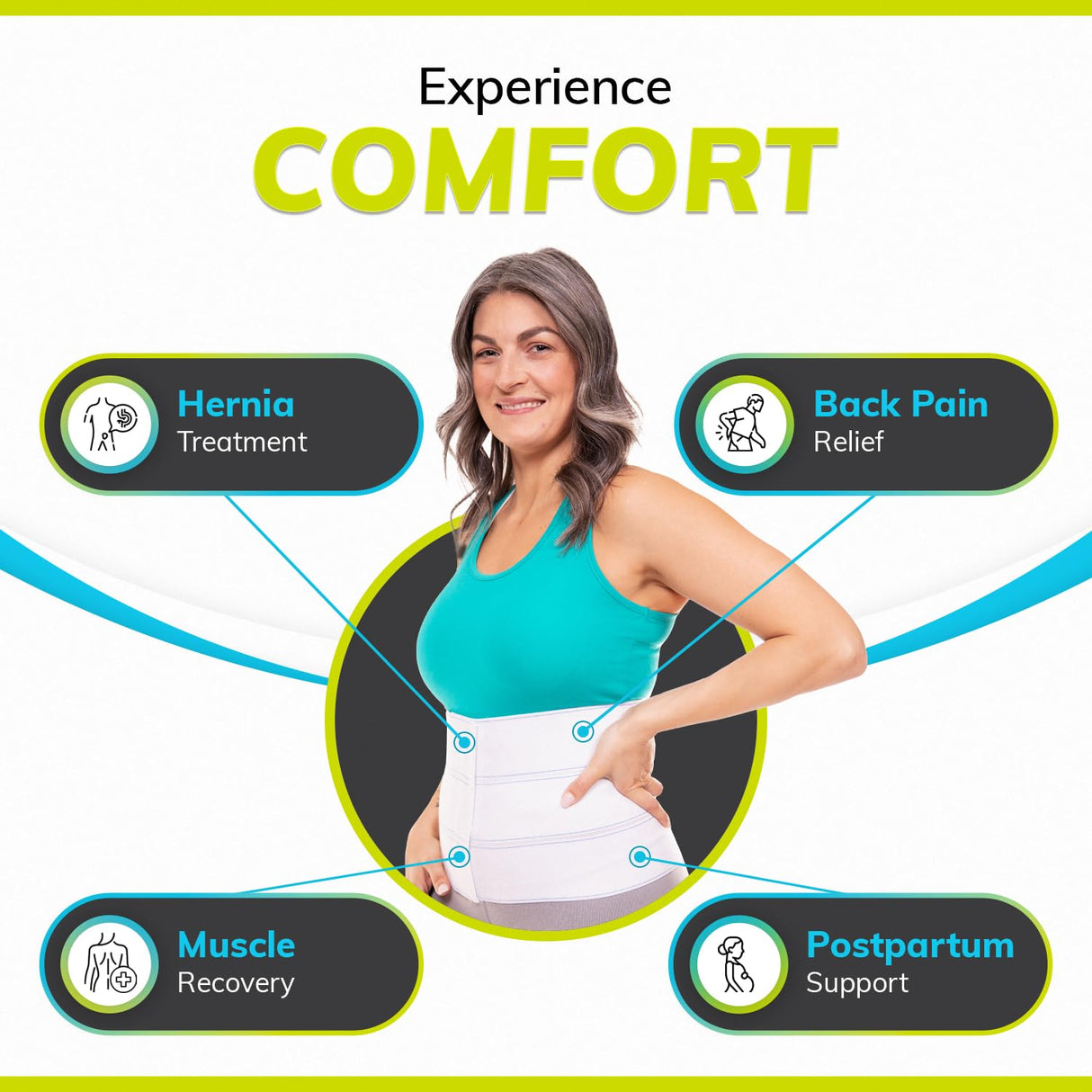 BraceAbility Plus Size Abdominal Binder for Post Surgery Recovery - Bariatric Stomach Hernia Belt, Post Partum Waist Binder, Diastasis Recti Obese Belly Support Band for Big Men and Women (3XL 12")