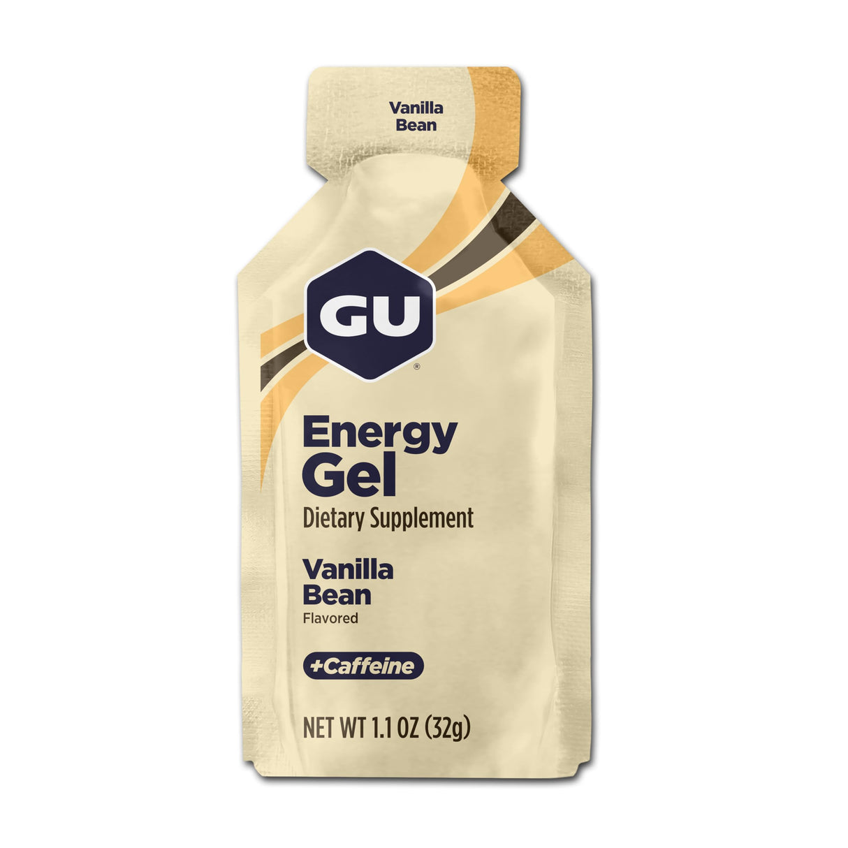 GU Energy Original Sports Nutrition Energy Gel, Vegan, Gluten-Free, Kosher, and Dairy-Free On-the-Go Energy for Any Workout, 8-Count, Vanilla Bean