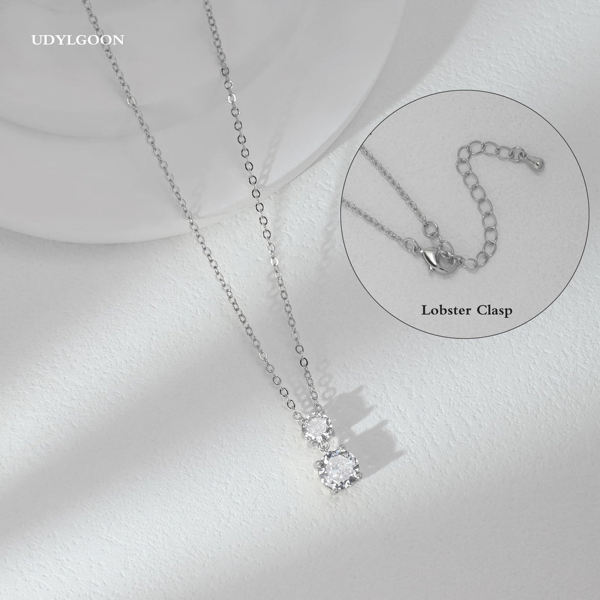 3-Piece Cubic Zirconia Wedding Jewelry Set for Women Bride Bridesmaid Gift