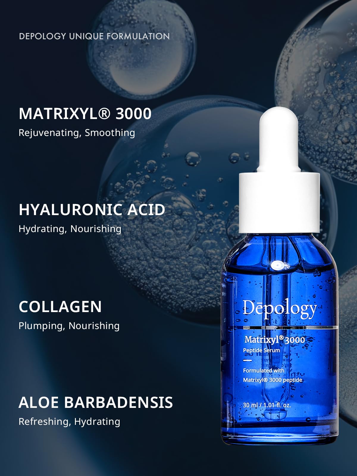 Depology Peptide Serum Duo, MATRIXYL® 3000 Serum + Peptide Complex 10% Wrinkle Defense, Argireline™ Peptide Serum, Hydrating Face Serum Targets Dynamic Wrinkles