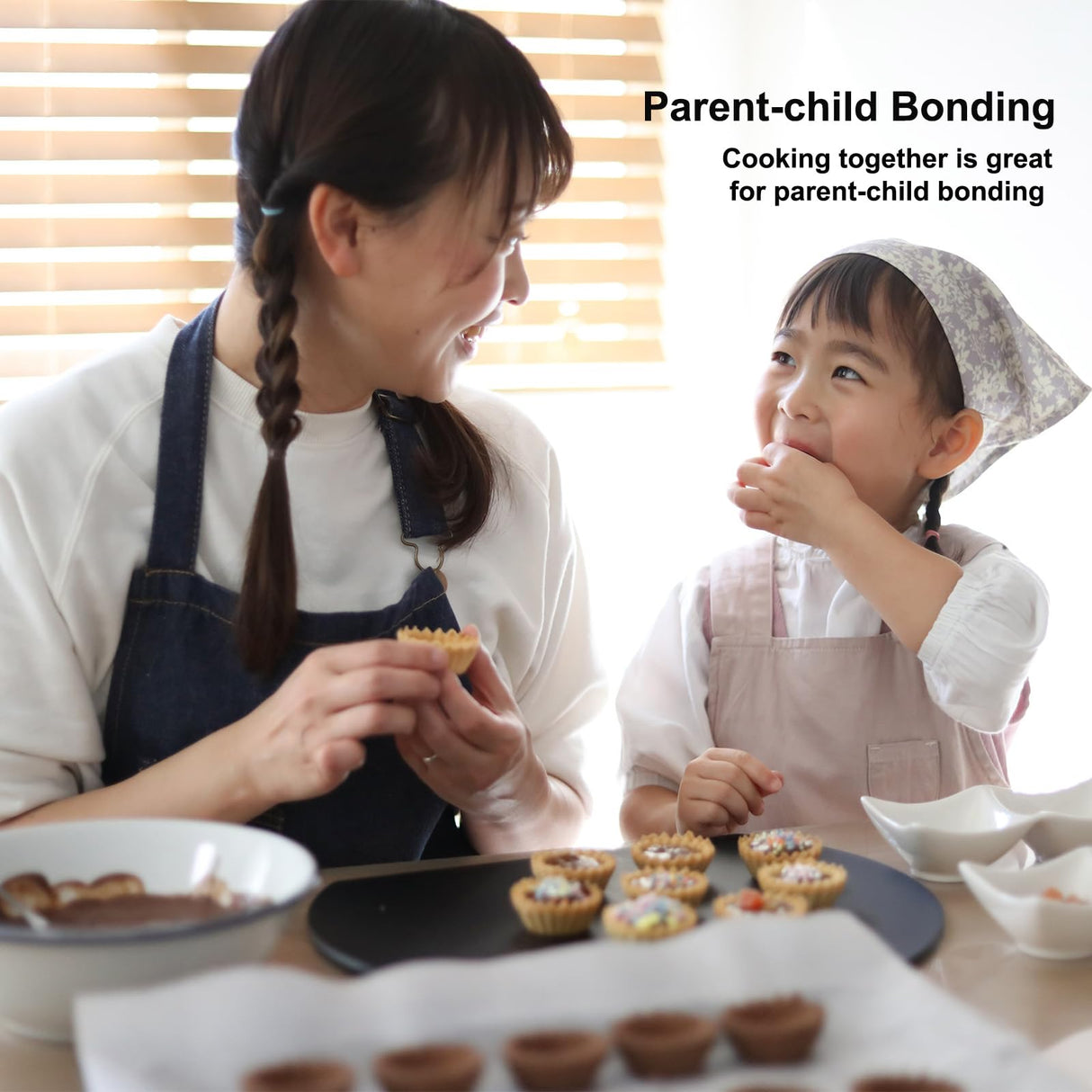 Yamteck 11 & 9 Inch Round Tart Pans with 2Pcs 4'' Mini Pans. Removable Bottom, Non-Stick Coating, Rugged Carbon Steel for Tart Quiche Pie Making. Gift for Christmas Thanksgiving Party Festival Family