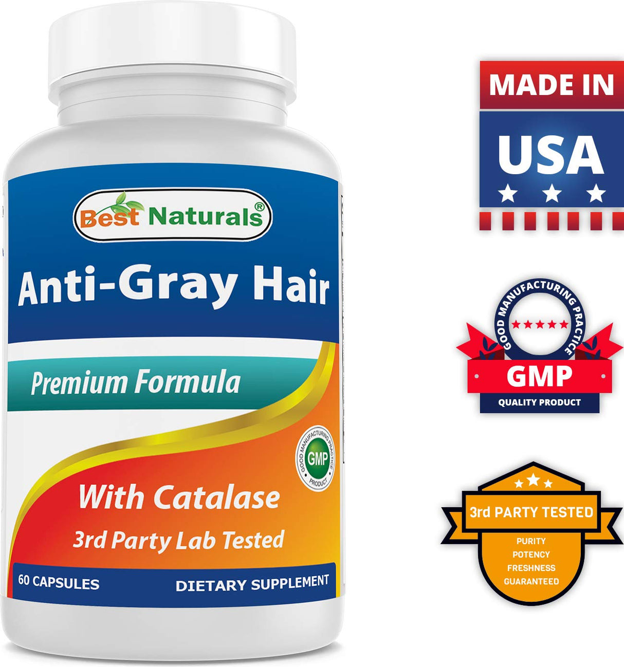 Best Naturals Anti Gray Hair Formula, 60 Count (pack of 2)
