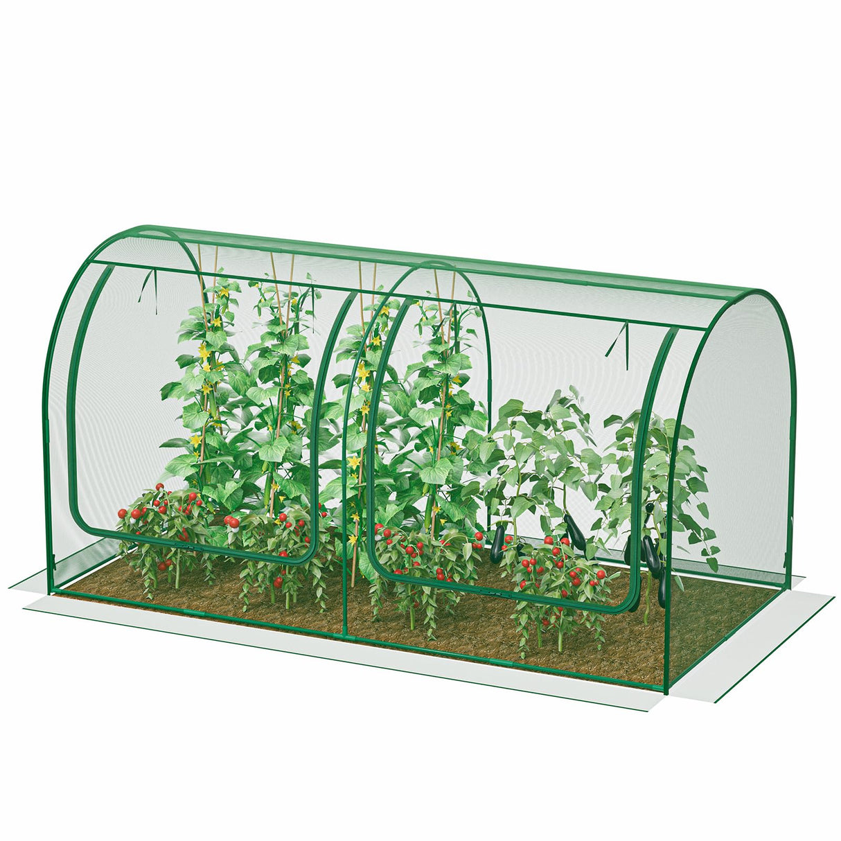 SPECILITE 98x49x49in Garden Plant Netting Mesh Cover for Raised Bed, Green