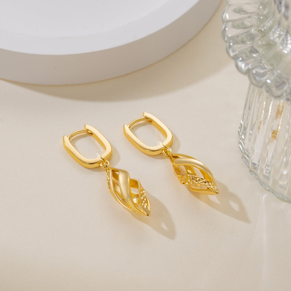 YAUVC 14K Gold Earrings for Women Gold Hoop Dangle Drop Earrings for Women