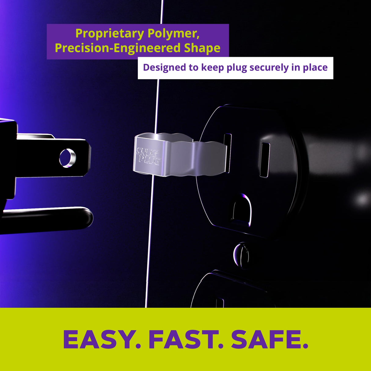 Snug Plug Loose Outlet Plug Fix & Outlet Insert | Prevent Plug from Being Unplugged & Save Money On Electricians – Clear Plastic Plugs for Outlets Keep Loose Plugs Secure – (25/Pack Clear)