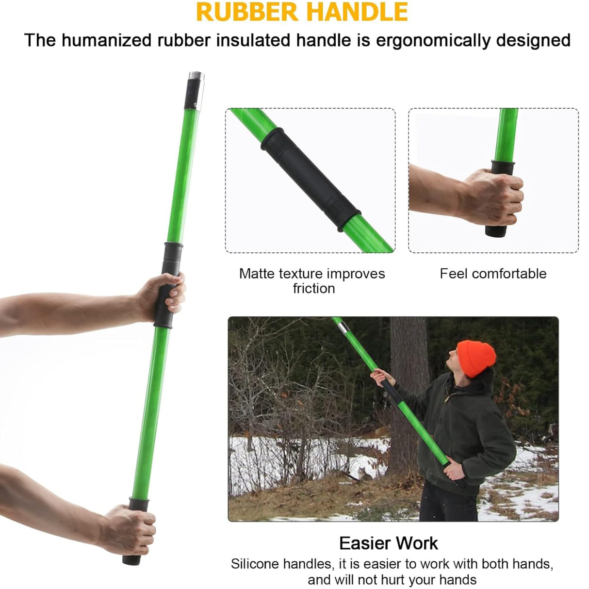 30 Feet Tree Pole Pruner Manual Branches Trimmer Tree Branch Garden Tools Loppers Hand Pole Saws Extendable Height Adustable System for Sawing and Shearing