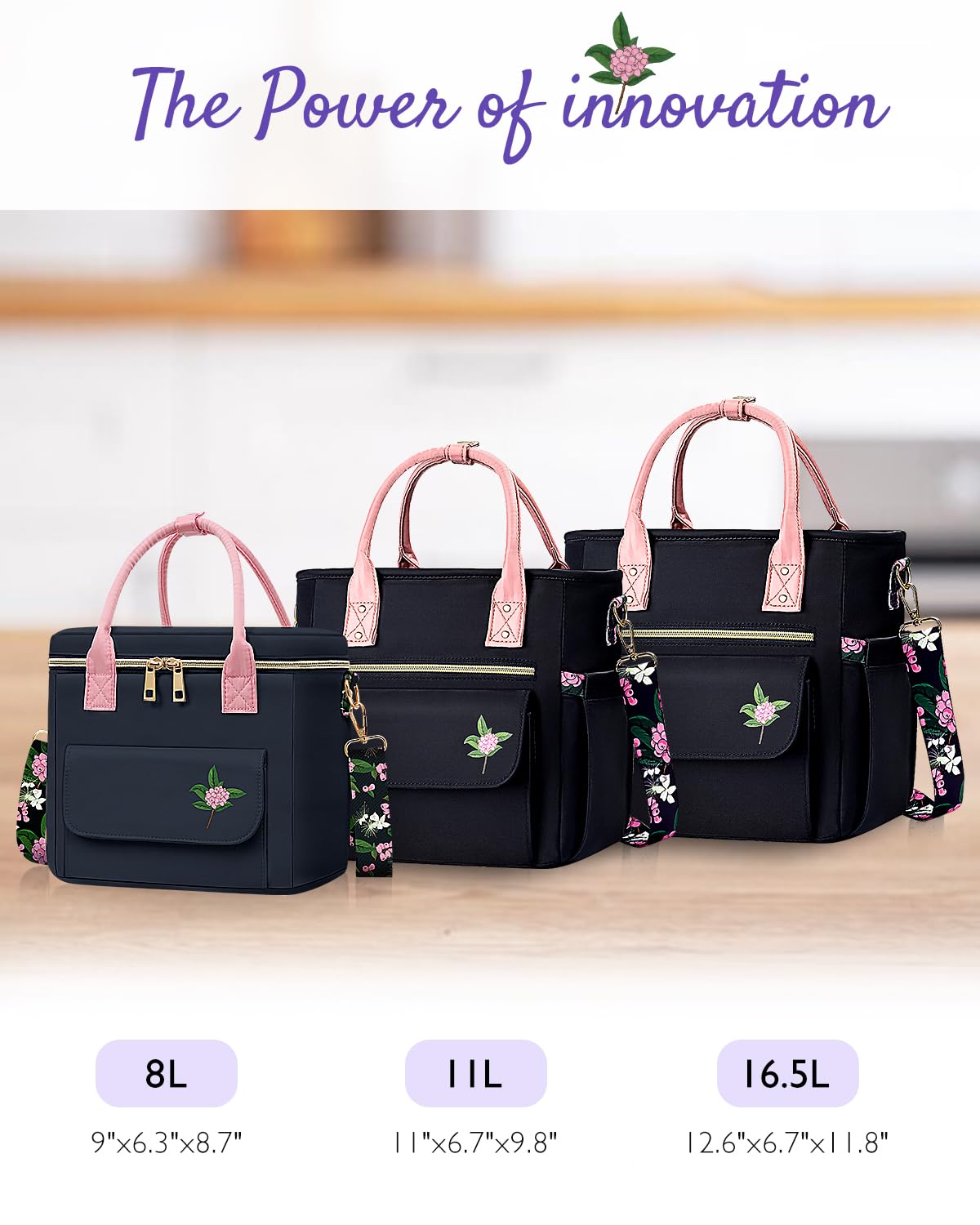 GLORIEROO Deluxe Insulated Lunch Box Bag Women - Leakproof Waterproof Cooler with Multi Pockets Removable Strap for Work Picnic - Teacher Mothers Day Christmas Birthday Gifts