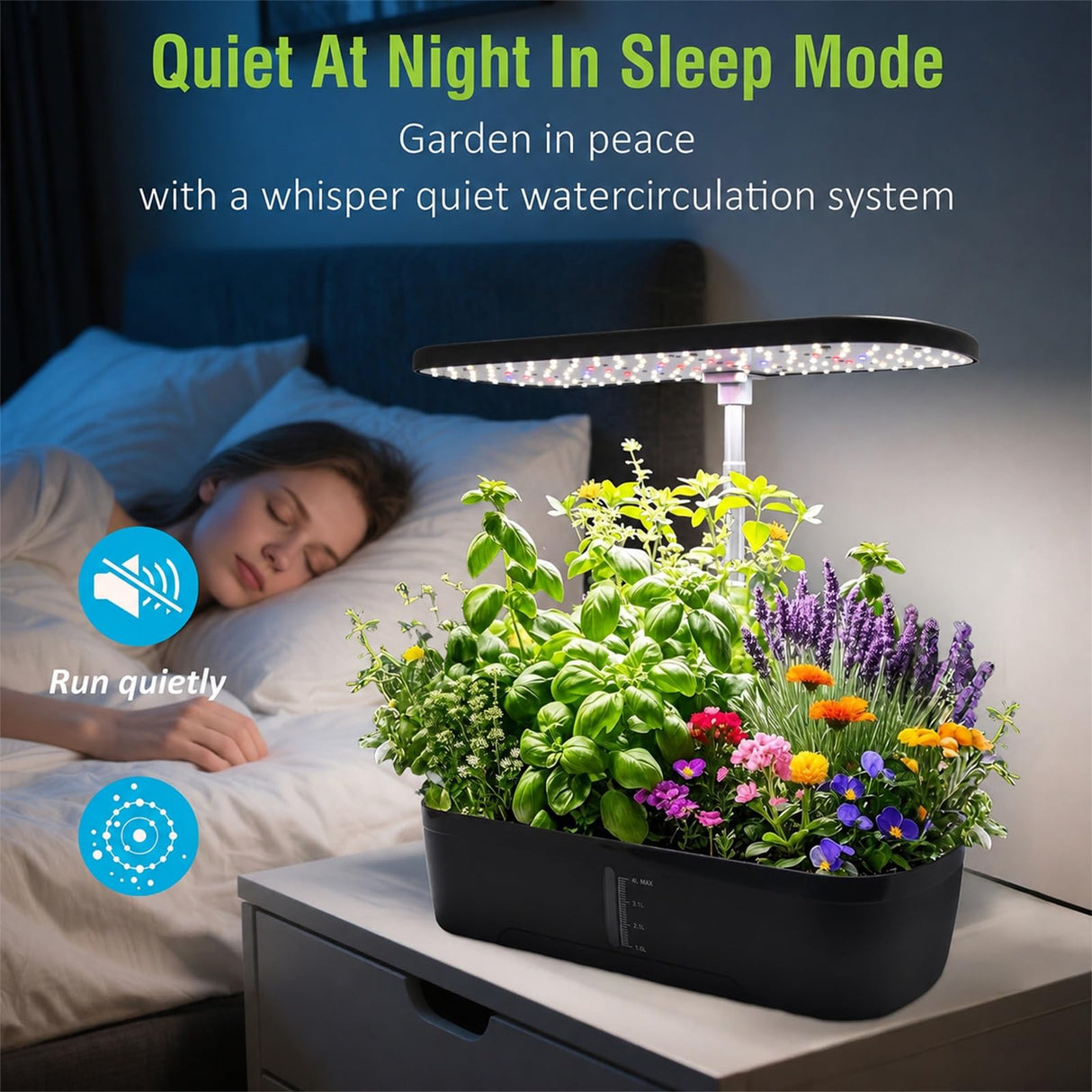 52 Pods Smart Hydroponics Growing System Indoor Herb Garden with Auto Timer