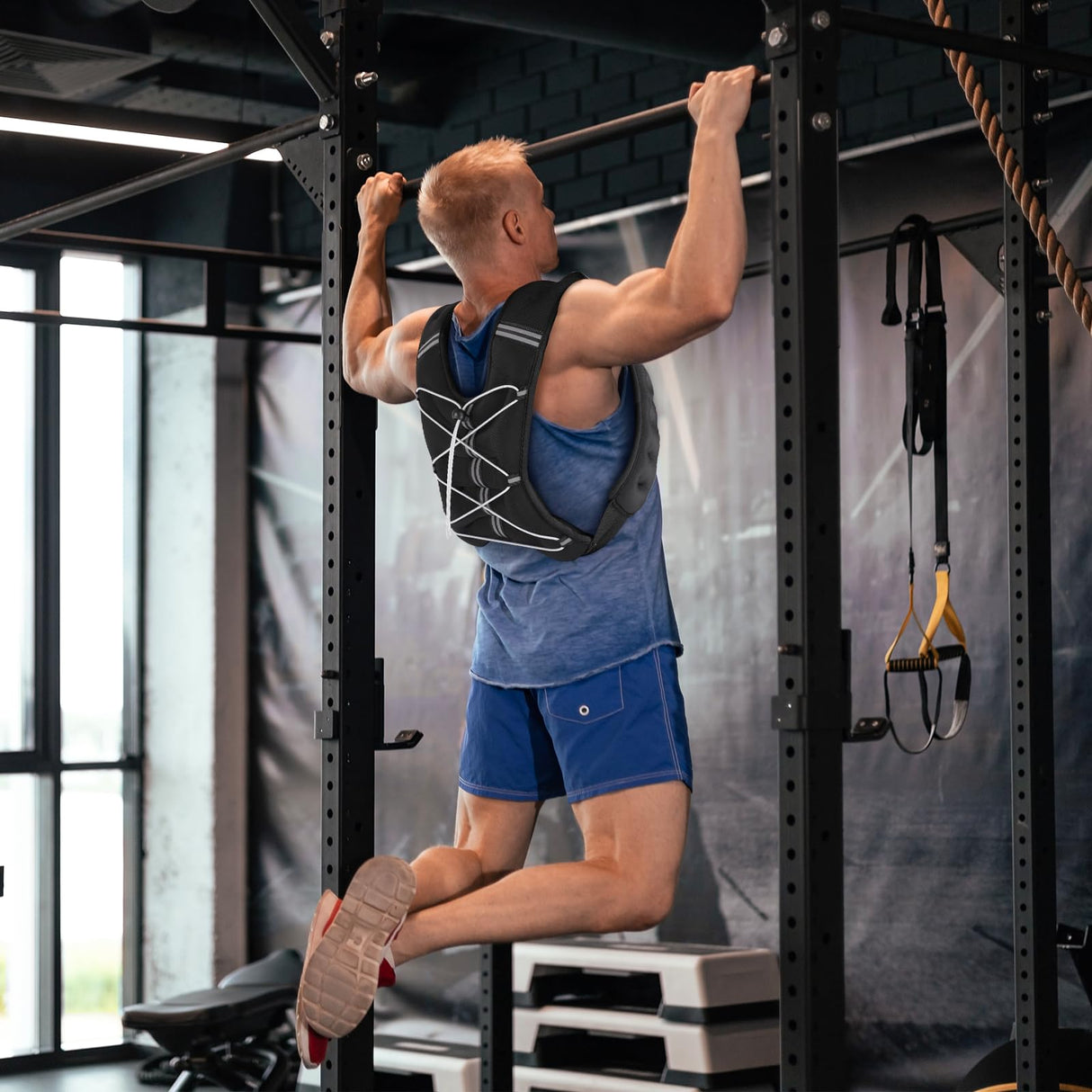 BIBIVENTA Weighted Vest for Women & Men, 20lb Body Weight Vest with Touchscreen Phone Holder & Reflective Stripe, Workout Equipment for Weight Loss, Fitness, Walking, Running, Cardio, Strength Training