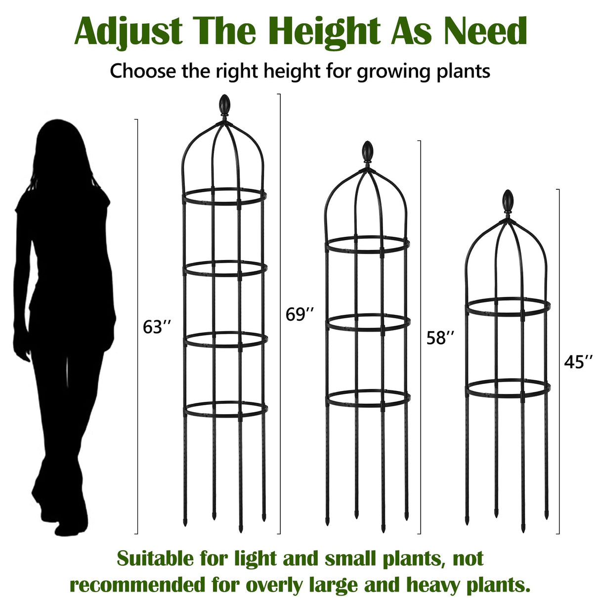 Garden Obelisk Trellis for Climbing Plants Outdoor 6 Ft Rose Bush Round Trellis for Pots Rustproof Metal Pipe with Plastic Coated Plant Flower Trellises for Clematis Vine Jasmine Support